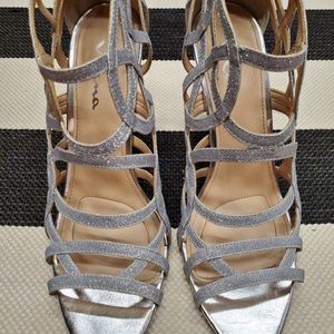 Sparkly Silver Heels